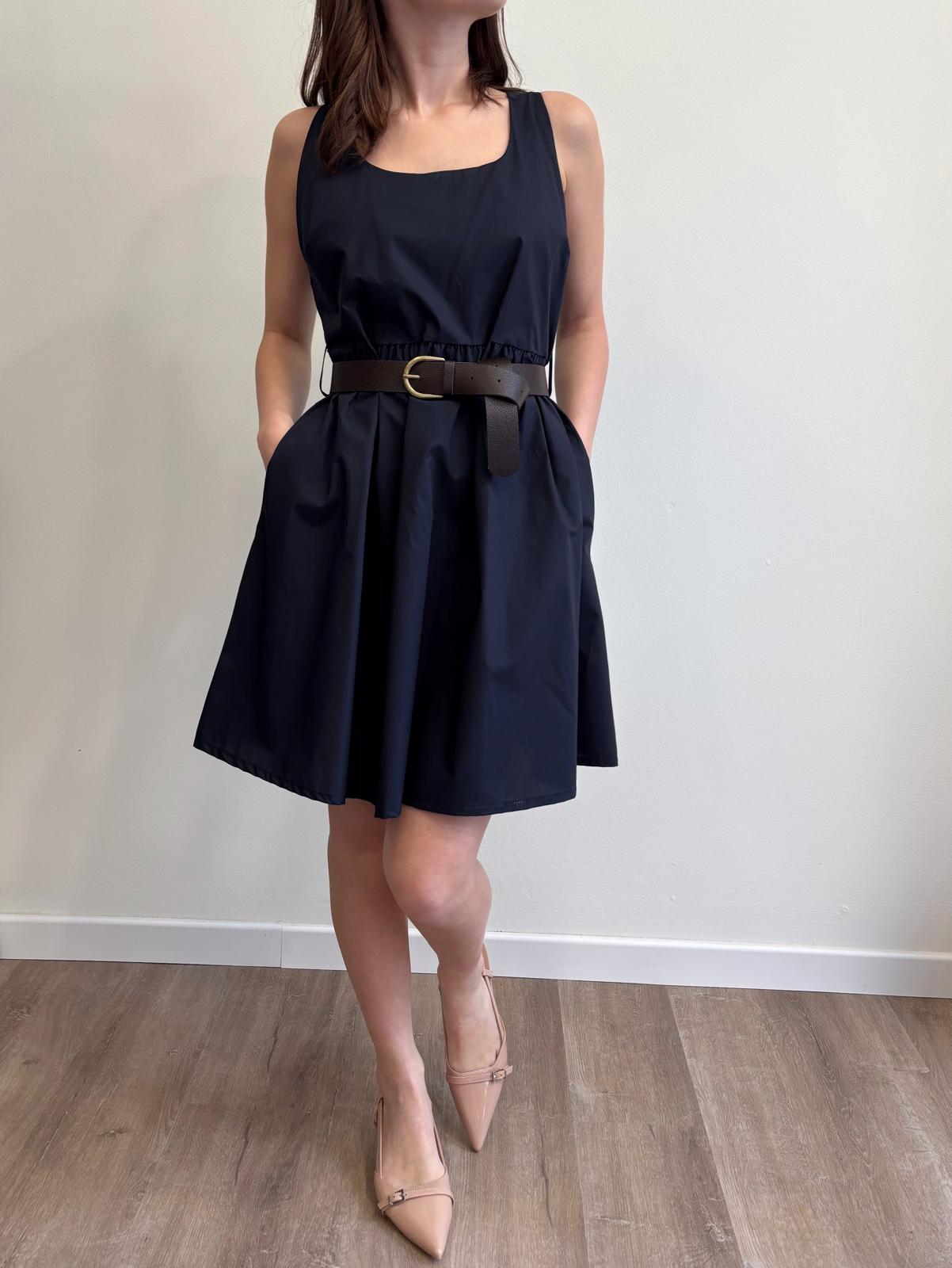 Susy Mix Abito Midi Cotone Blu - Dolcevita Store Montesilvano