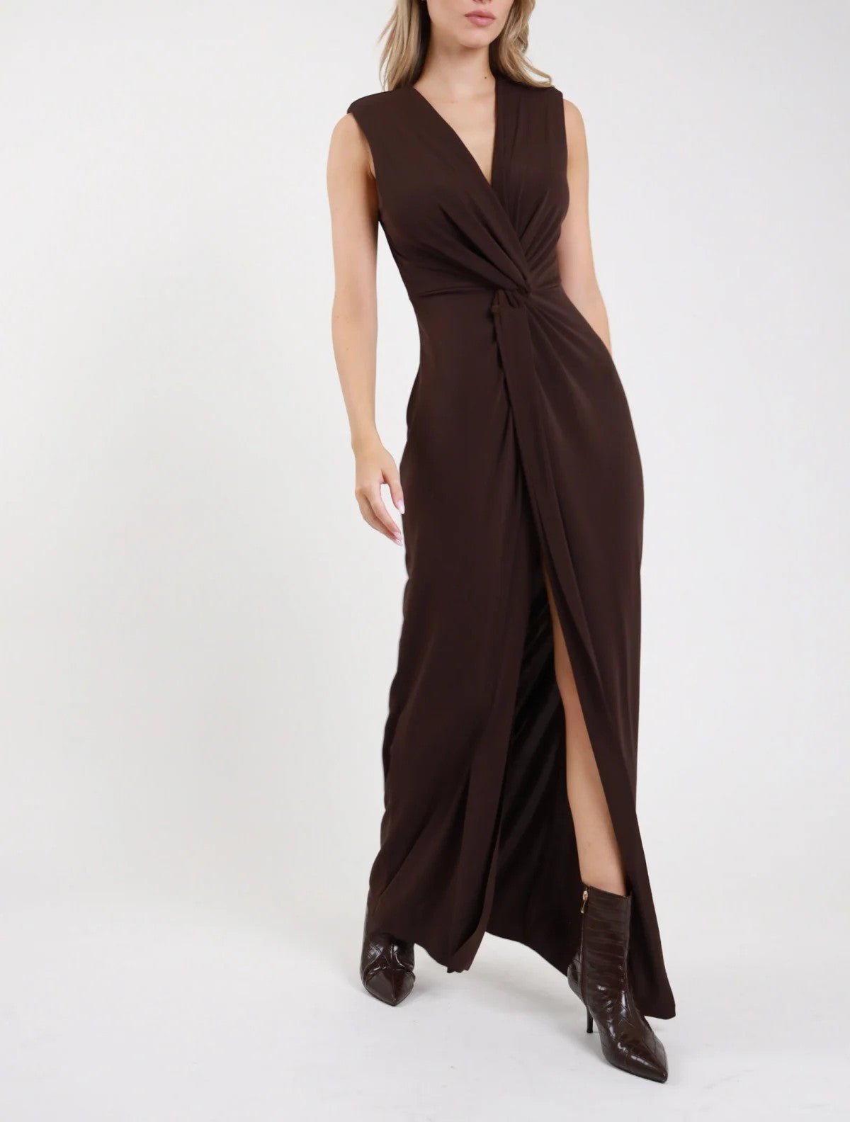 Susy Mix Abito Smanicato C/Nodo Moro - Dolcevita Store Montesilvano