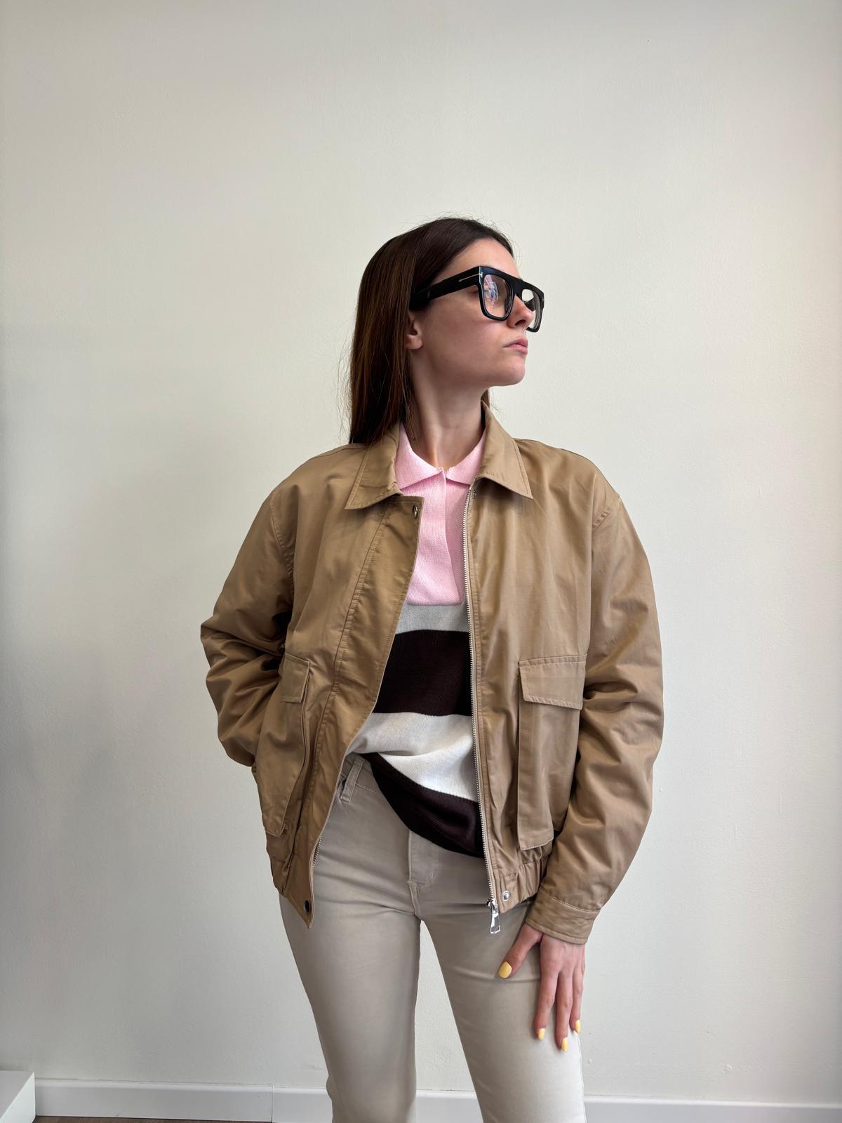 Susy Mix Bomber Trench Con Tasche Fango - Dolcevita Store Montesilvano