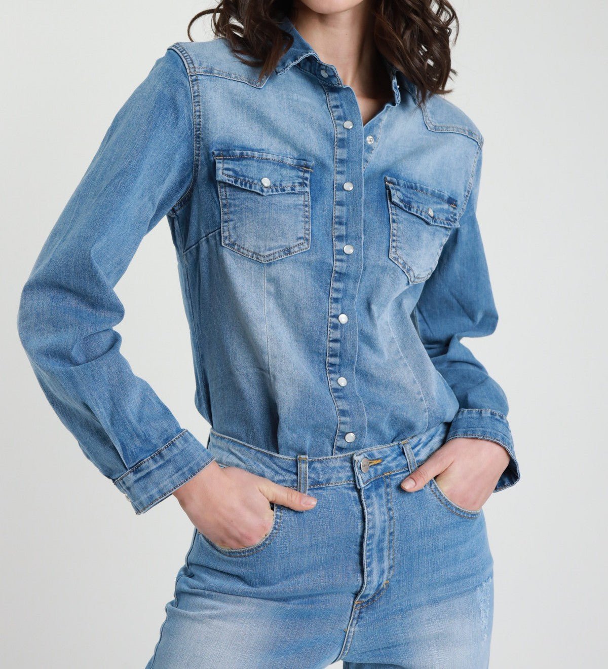 Susy Mix Camicia Jeans - Dolcevita Store Montesilvano