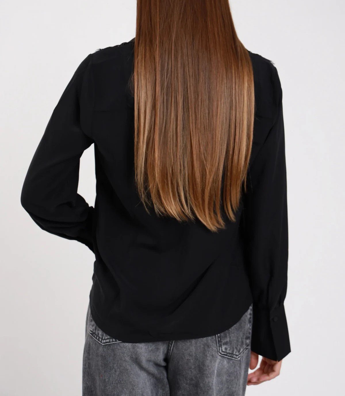 Susy Mix Camicia Pizzo Nero - Dolcevita Store Montesilvano