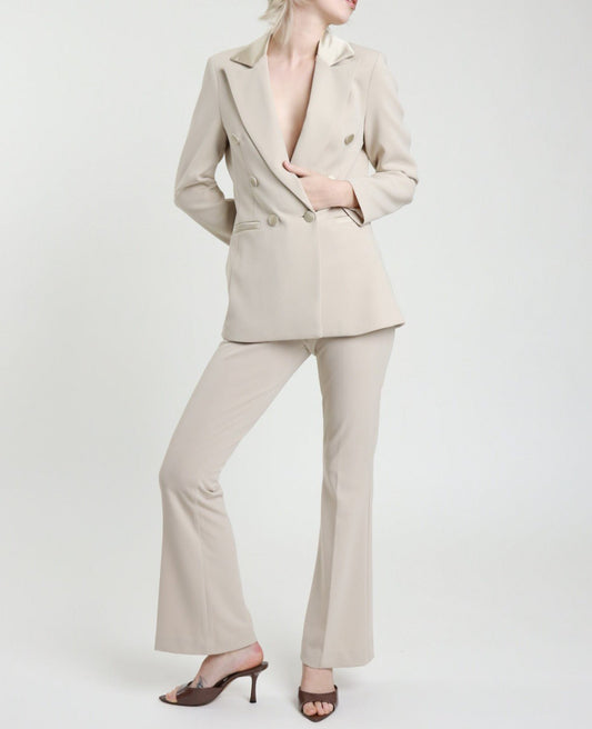Susy Mix Completo Blazer + Pantaloni Beige - Dolcevita Store Montesilvano