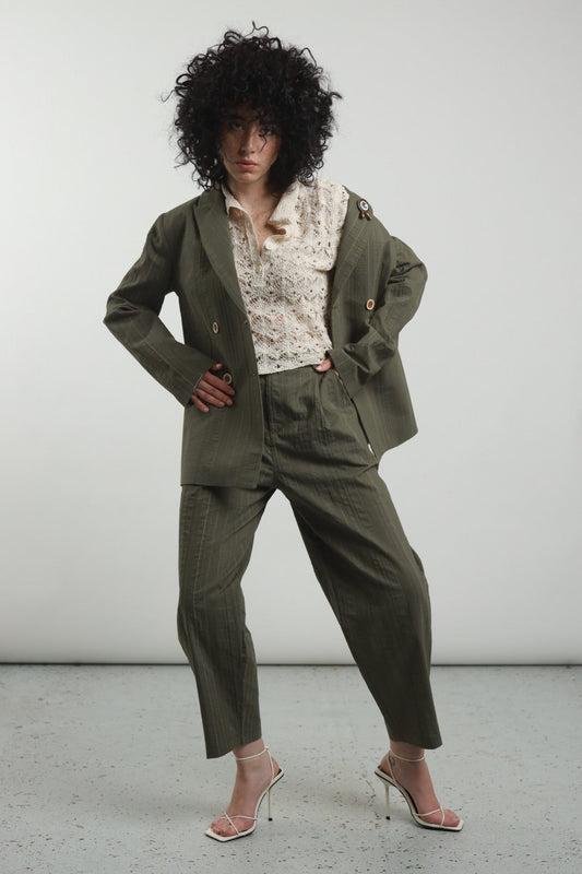 Susy Mix Giacca Doppiopetto Gessato - Dolcevita Store Montesilvano