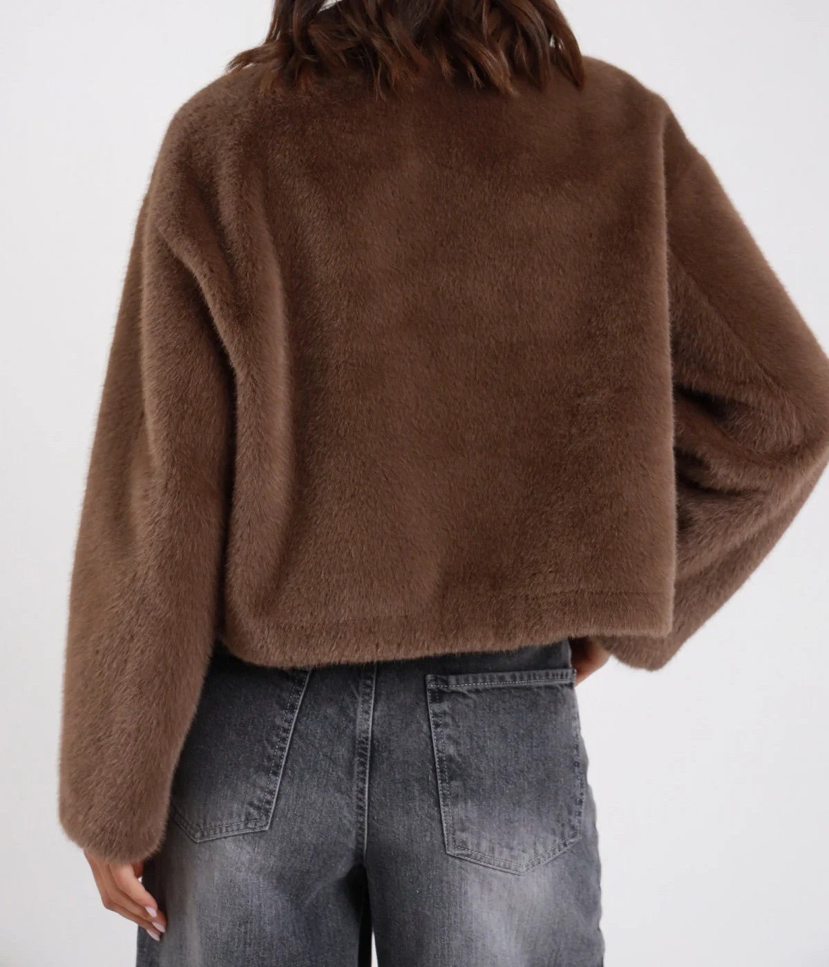 Susy Mix Giacca Ecopelliccia Zip Cammello - Dolcevita Store Montesilvano