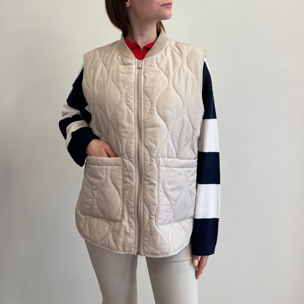 Susy Mix Gilet Trapuntato Beige - Dolcevita Store Montesilvano