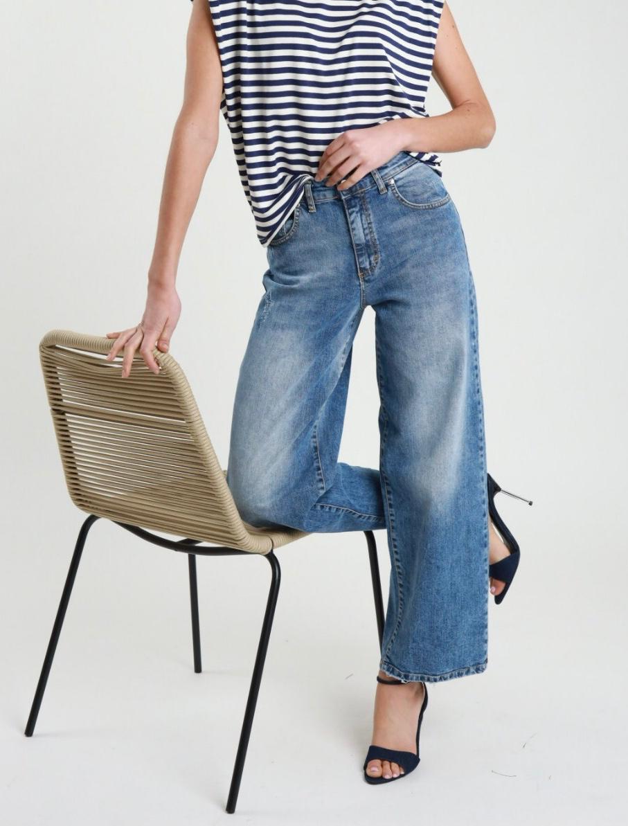 Susy Mix Jeans Eddie Wide Leg - Dolcevita Store Montesilvano
