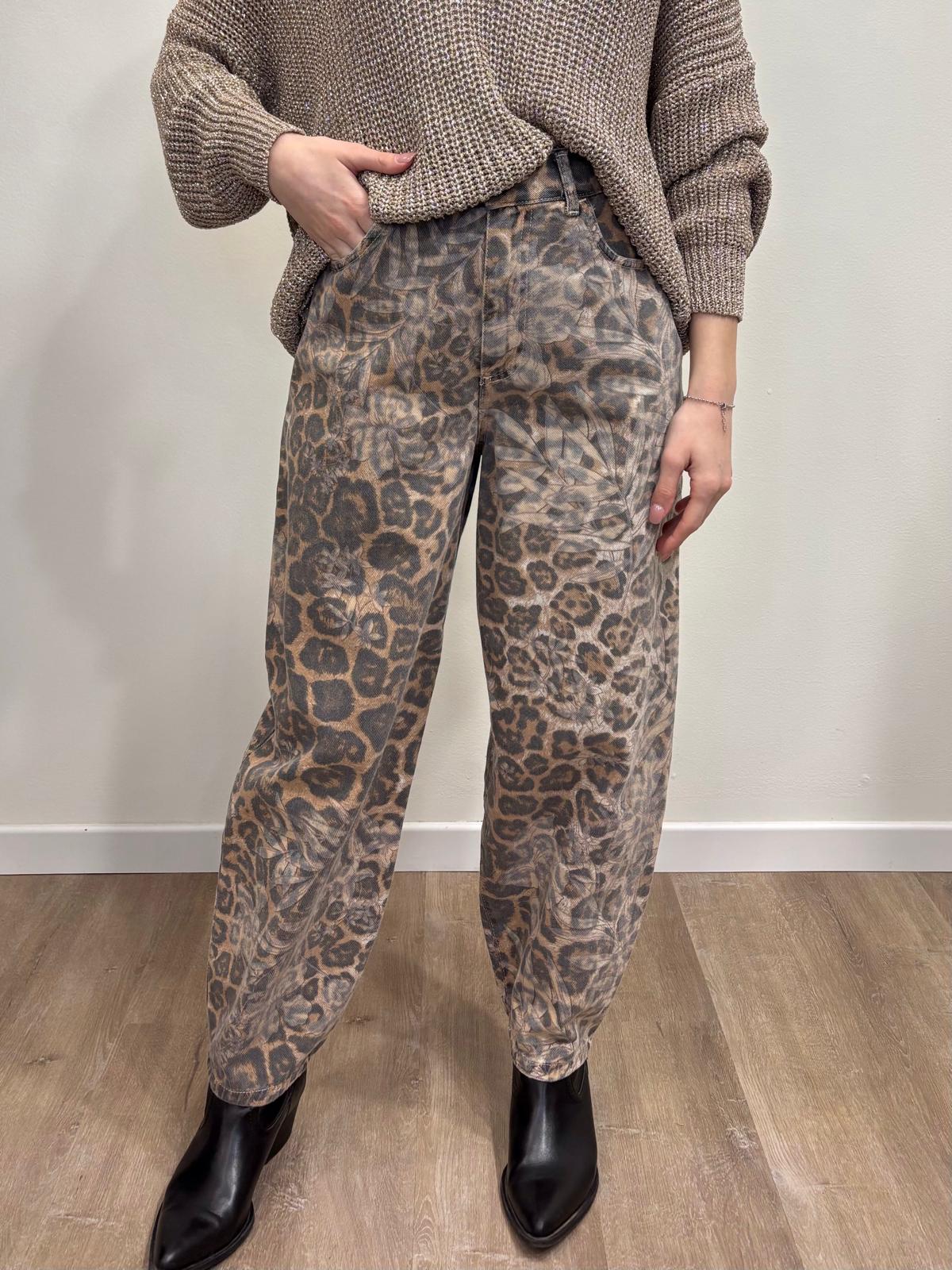 Susy Mix Jeans Ovetto Animalier - Dolcevita Store Montesilvano