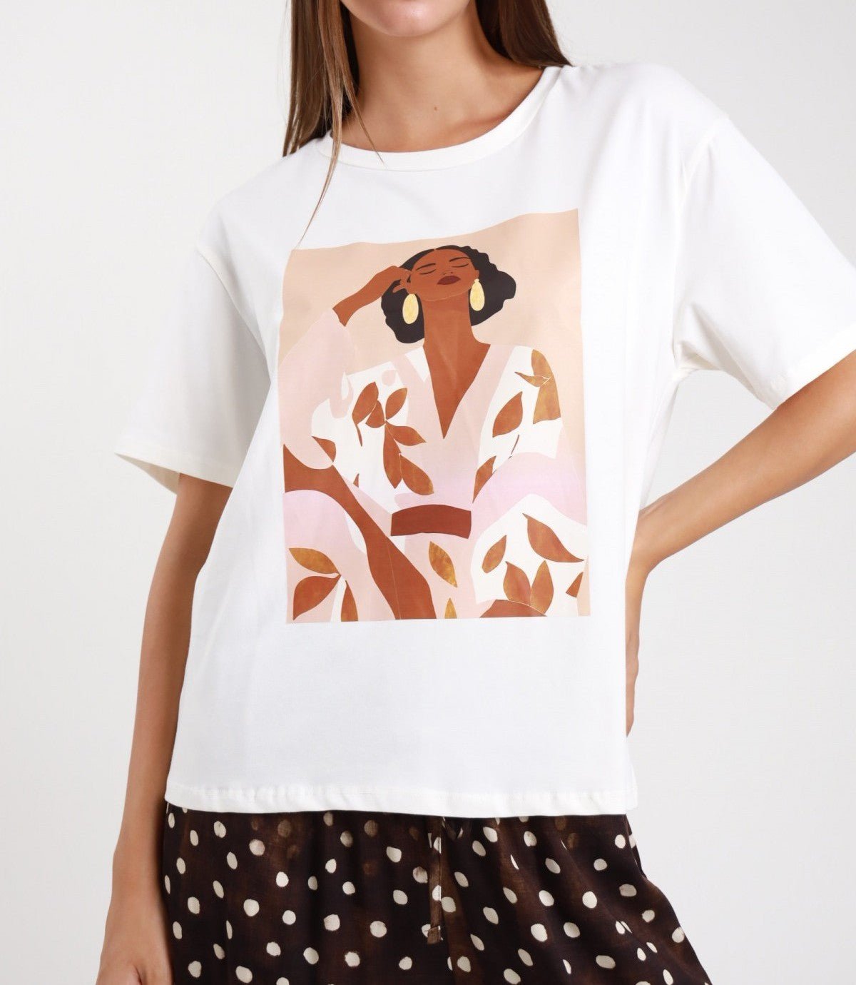 Susy Mix T-shirt Stampa Latte - Dolcevita Store Montesilvano