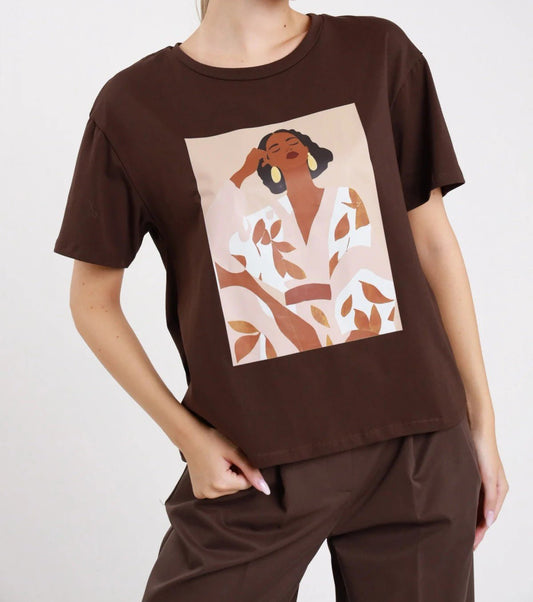 Susy Mix T-shirt Stampa Moro - Dolcevita Store Montesilvano