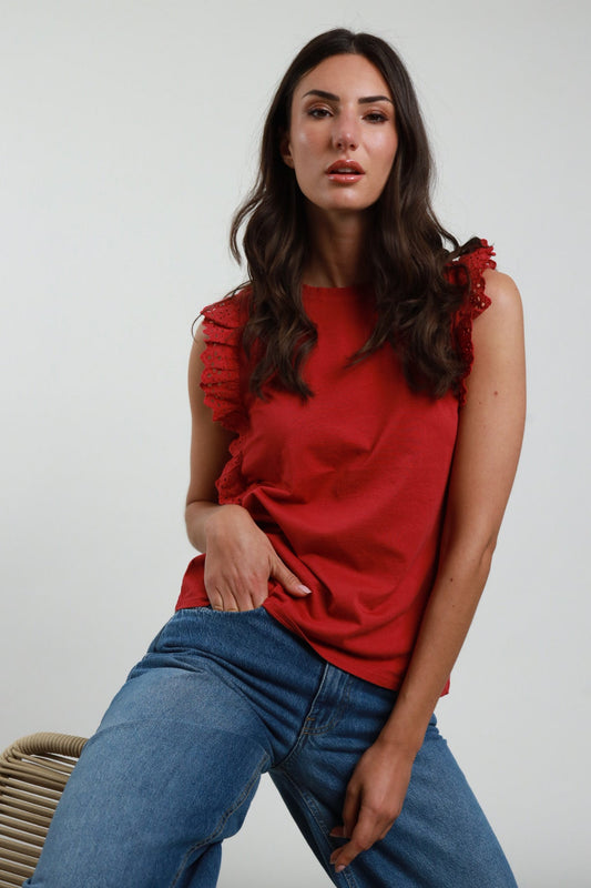 Susymix Canotta Sangallo Rosso India - Dolcevita Store Montesilvano